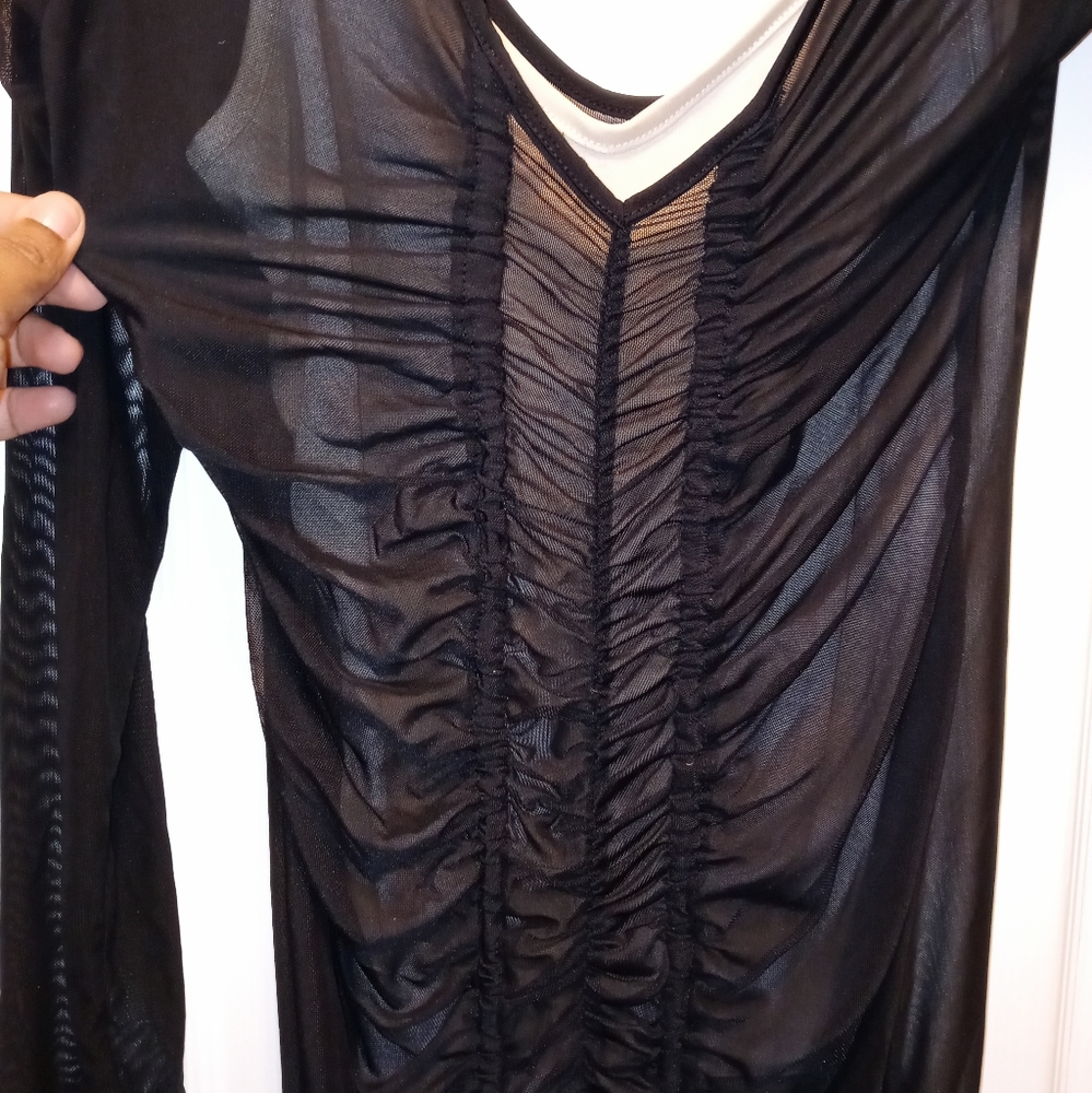Sexy Black Sheer Dress Size Large